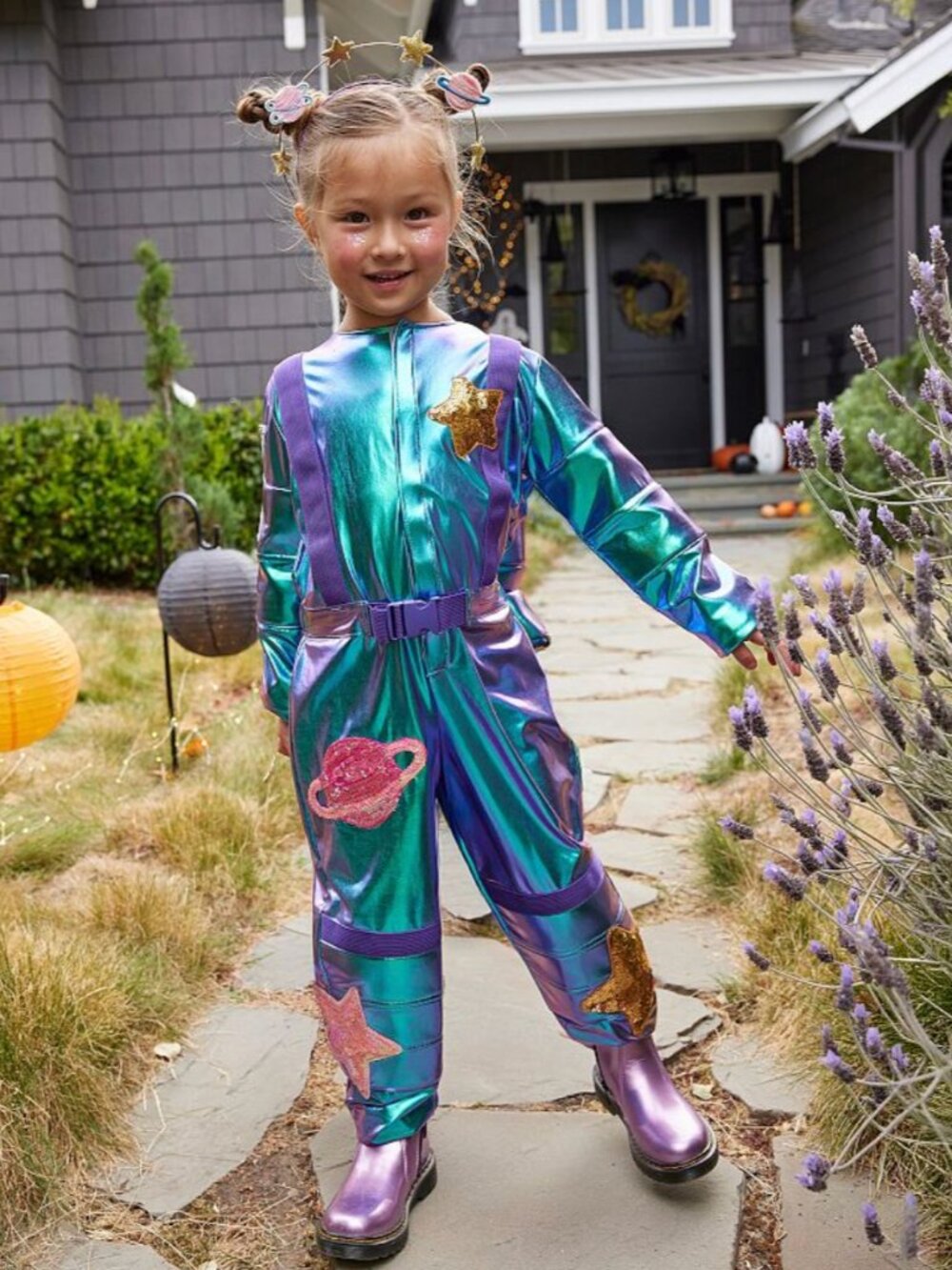 Pottery Barn Kids Light-Up Cosmic Sparkle Astronaut Halloween Costume